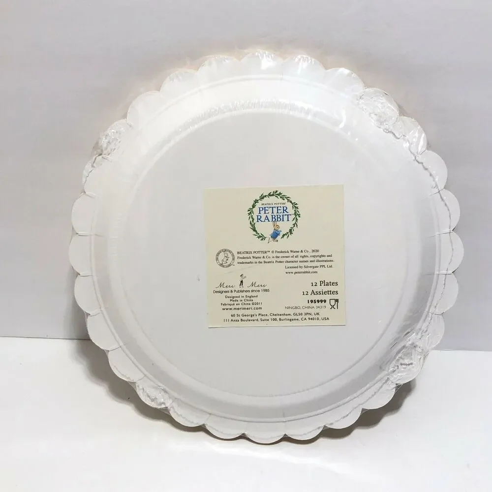 Beatrix Potter Peter Rabbit 12 Paper Plates & 20 Napkins Easter Party Meri Meri